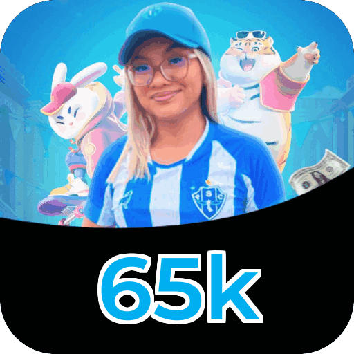 Interface do aplicativo 65k mostrando jogos disponíveis no iOS e Android
